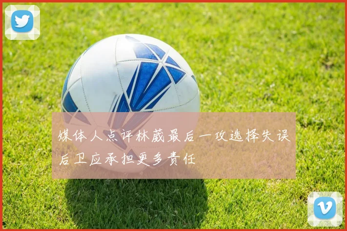 媒体人点评林葳最后一攻选择失误后卫应承担更多责任